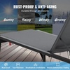 image:imageVEVOR 2 Pcs Chaise Lounge Chairs Outdoor Aluminum Patio Lounge Chair with Adjustable 5Position Folding Pool Chairs Recliner and Full Flat Tanning Chair for Patio Beach Pool Blue 2 pcsGrey