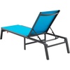 image:imageVEVOR 2 Pcs Chaise Lounge Chairs Outdoor Aluminum Patio Lounge Chair with Adjustable 5Position Folding Pool Chairs Recliner and Full Flat Tanning Chair for Patio Beach Pool Blue 2 pcsBlue