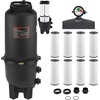 image:imageVEVOR 2026 PRO Cartridge Pool Filter Tank amp Element for Above Ground amp Inground Pools Large 320325Sq Ft Cleaner System Compatible WPumps 2 to 25 HP Up to 11769 GPH for Pools Up to 94150 GallonsCartridge Tank  Element
