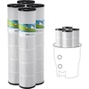 image:imageVEVOR 2026 PRO Cartridge Pool Filter Tank amp Element for Above Ground amp Inground Pools Large 320325Sq Ft Cleaner System Compatible WPumps 2 to 25 HP Up to 11769 GPH for Pools Up to 94150 GallonsElement Only