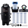 image:imageVEVOR 2026 PRO Cartridge Pool Filter Tank amp Element for Above Ground amp Inground Pools Large 320325Sq Ft Cleaner System Compatible WPumps 2 to 25 HP Up to 11769 GPH for Pools Up to 94150 GallonsCartridge Tank  Element