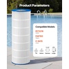 image:imageVEVOR 2026 PRO Cartridge Pool Filter Tank amp Element for Above Ground amp Inground Pools Large 320325Sq Ft Cleaner System Compatible WPumps 2 to 25 HP Up to 11769 GPH for Pools Up to 94150 GallonsElement Only