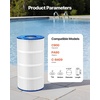image:imageVEVOR 2026 PRO Cartridge Pool Filter Tank amp Element for Above Ground amp Inground Pools Large 320325Sq Ft Cleaner System Compatible WPumps 2 to 25 HP Up to 11769 GPH for Pools Up to 94150 GallonsElement Only