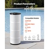 image:imageVEVOR 2026 PRO Cartridge Pool Filter Tank amp Element for Above Ground amp Inground Pools Large 320325Sq Ft Cleaner System Compatible WPumps 2 to 25 HP Up to 11769 GPH for Pools Up to 94150 GallonsElement Only