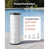 image:imageVEVOR 2026 PRO Cartridge Pool Filter Tank amp Element for Above Ground amp Inground Pools Large 320325Sq Ft Cleaner System Compatible WPumps 2 to 25 HP Up to 11769 GPH for Pools Up to 94150 GallonsElement Only