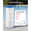 image:imageVEVOR 2026 PRO Cartridge Pool Filter Tank amp Element for Above Ground amp Inground Pools Large 320325Sq Ft Cleaner System Compatible WPumps 2 to 25 HP Up to 11769 GPH for Pools Up to 94150 GallonsElement Only