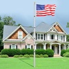 image:imageVEVOR 20FT Telescoping Flag Pole Kit Heavy Duty Aluminum Alloy in Ground Flag Poles for Outside 3 Display Modes Flagpole with 3x5 American Flag Professional Accessories SilverSilver