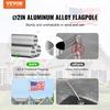 image:imageVEVOR 20FT Telescoping Flag Pole Kit Heavy Duty Aluminum Alloy in Ground Flag Poles for Outside 3 Display Modes Flagpole with 3x5 American Flag Professional Accessories SilverSilver