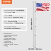 image:imageVEVOR 20FT Telescoping Flag Pole Kit Heavy Duty Aluminum Alloy in Ground Flag Poles for Outside 3 Display Modes Flagpole with 3x5 American Flag Professional Accessories SilverSilver