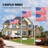 image:imageVEVOR 20FT Telescoping Flag Pole Kit Heavy Duty Aluminum Alloy in Ground Flag Poles for Outside 3 Display Modes Flagpole with 3x5 American Flag Professional Accessories SilverSilver
