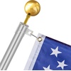 image:imageVEVOR 20FT Telescoping Flag Pole Kit Heavy Duty Aluminum Alloy in Ground Flag Poles for Outside 3 Display Modes Flagpole with 3x5 American Flag Professional Accessories SilverSilver