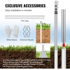 image:imageVEVOR 20FT Telescoping Flag Pole Kit Heavy Duty Aluminum Alloy in Ground Flag Poles for Outside 3 Display Modes Flagpole with 3x5 American Flag Professional Accessories SilverSilver