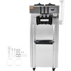 image:imageVEVOR 2200W Commercial Soft Ice Cream Machine 3 Flavors 53 to 74Gallon per Hour PreCooling at Night Auto Clean LCDPanel for Restaurants Snack Bar Sliver