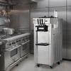 image:imageVEVOR 2200W Commercial Soft Ice Cream Machine 3 Flavors 53 to 74Gallon per Hour PreCooling at Night Auto Clean LCDPanel for Restaurants Snack Bar Sliver