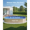 image:imageVEVOR 24ft Round Above Ground Pool Liner Unibead Pool Liners Standard Gauge 52inch Wall Height Designed for Steel Sided AboveGround Swimming PoolsOval