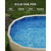 image:imageVEVOR 24ft Round Above Ground Pool Liner Unibead Pool Liners Standard Gauge 52inch Wall Height Designed for Steel Sided AboveGround Swimming PoolsOval