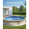 image:imageVEVOR 24ft Round Above Ground Pool Liner Unibead Pool Liners Standard Gauge 52inch Wall Height Designed for Steel Sided AboveGround Swimming PoolsRound