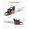 image:imageVEVOR 254 CC 2Cycle Top Handle Gas Powered Chainsaw 12 Inch Petrol Handheld Cordless Chain Saw for Tree Wood Cutting52CC 18inch