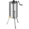 image:imageVEVOR 3 Frame Honey Extractor Stainless Steel Manual Beekeeping Extraction Honeycomb Drum Spinner with Transparent Lid Apiary Centrifuge Equipment with Height Adjustable Stand2 Frame