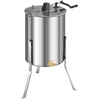 image:imageVEVOR 3 Frame Honey Extractor Stainless Steel Manual Beekeeping Extraction Honeycomb Drum Spinner with Transparent Lid Apiary Centrifuge Equipment with Height Adjustable Stand8 Frame Rack4 Deep Frames