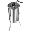 image:imageVEVOR 3 Frame Honey Extractor Stainless Steel Manual Beekeeping Extraction Honeycomb Drum Spinner with Transparent Lid Apiary Centrifuge Equipment with Height Adjustable Stand2 Frame