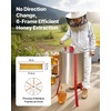 image:imageVEVOR 3 Frame Honey Extractor Stainless Steel Manual Beekeeping Extraction Honeycomb Drum Spinner with Transparent Lid Apiary Centrifuge Equipment with Height Adjustable Stand6 Frame