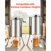 image:imageVEVOR 3 Frame Honey Extractor Stainless Steel Manual Beekeeping Extraction Honeycomb Drum Spinner with Transparent Lid Apiary Centrifuge Equipment with Height Adjustable Stand8 Frame Rack4 Deep Frames