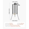 image:imageVEVOR 3 Frame Honey Extractor Stainless Steel Manual Beekeeping Extraction Honeycomb Drum Spinner with Transparent Lid Apiary Centrifuge Equipment with Height Adjustable Stand2 Frame