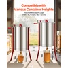 image:imageVEVOR 3 Frame Honey Extractor Stainless Steel Manual Beekeeping Extraction Honeycomb Drum Spinner with Transparent Lid Apiary Centrifuge Equipment with Height Adjustable Stand6 Frame