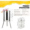 image:imageVEVOR 3 Frame Honey Extractor Stainless Steel Manual Beekeeping Extraction Honeycomb Drum Spinner with Transparent Lid Apiary Centrifuge Equipment with Height Adjustable Stand3 Frame