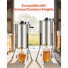 image:imageVEVOR 3 Frame Honey Extractor Stainless Steel Manual Beekeeping Extraction Honeycomb Drum Spinner with Transparent Lid Apiary Centrifuge Equipment with Height Adjustable Stand2 Frame