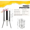 image:imageVEVOR 3 Frame Honey Extractor Stainless Steel Manual Beekeeping Extraction Honeycomb Drum Spinner with Transparent Lid Apiary Centrifuge Equipment with Height Adjustable Stand4 Frame Rack2 Deep Frames