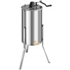 image:imageVEVOR 3 Frame Honey Extractor Stainless Steel Manual Beekeeping Extraction Honeycomb Drum Spinner with Transparent Lid Apiary Centrifuge Equipment with Height Adjustable Stand2 Frame