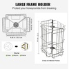 image:imageVEVOR 3 Frame Honey Extractor Stainless Steel Manual Beekeeping Extraction Honeycomb Drum Spinner with Transparent Lid Apiary Centrifuge Equipment with Height Adjustable Stand4 Frame Rack2 Deep Frames