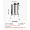 image:imageVEVOR 3 Frame Honey Extractor Stainless Steel Manual Beekeeping Extraction Honeycomb Drum Spinner with Transparent Lid Apiary Centrifuge Equipment with Height Adjustable Stand8 Frame Rack4 Deep Frames