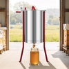 image:imageVEVOR 3 Frame Honey Extractor Stainless Steel Manual Beekeeping Extraction Honeycomb Drum Spinner with Transparent Lid Apiary Centrifuge Equipment with Height Adjustable Stand6 Frame