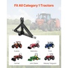 image:imageVEVOR 3 Point Hitch Receiver with 2 in Receiver 3pt Quick Hitch Attachment 3000 lbs Capacity Heavy Duty Tractor Tow Drawbar Adapter Compatible with Kubota Mahindra John Deere Massey FergusonNo Towing Ball