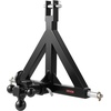 image:imageVEVOR 3 Point Hitch Receiver with 2 in Receiver 3pt Quick Hitch Attachment 3000 lbs Capacity Heavy Duty Tractor Tow Drawbar Adapter Compatible with Kubota Mahindra John Deere Massey FergusonWith Towing Ball