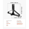 image:imageVEVOR 3 Point Hitch Receiver with 2 in Receiver 3pt Quick Hitch Attachment 3000 lbs Capacity Heavy Duty Tractor Tow Drawbar Adapter Compatible with Kubota Mahindra John Deere Massey FergusonNo Towing Ball