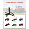 image:imageVEVOR 3 Point Hitch Receiver with 2 in Receiver 3pt Quick Hitch Attachment 3000 lbs Capacity Heavy Duty Tractor Tow Drawbar Adapter Compatible with Kubota Mahindra John Deere Massey FergusonWith Towing Ball