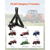 image:imageVEVOR 3 Point Hitch Receiver with 2 in Receiver 3pt Quick Hitch Attachment 3000 lbs Capacity Heavy Duty Tractor Tow Drawbar Adapter Compatible with Kubota Mahindra John Deere Massey FergusonWith Towing Ball