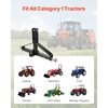 image:imageVEVOR 3 Point Hitch Receiver with 2 in Receiver 3pt Quick Hitch Attachment 3000 lbs Capacity Heavy Duty Tractor Tow Drawbar Adapter Compatible with Kubota Mahindra John Deere Massey FergusonNo Towing Ball