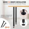 image:imageVEVOR 30 Inch Adjustable Desk Legs Reinforced Steel Office Table Furniture Set of 4 for DIY 1200 lbs Load Capacity Heavy Duty Quick Installation with Adjustable Foot Cup Black28 inchStraight