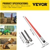 image:imageVEVOR 39 Hay Spear Bale Spears 1600lbs Loading Capacity Skid Steer Loader Tractor Bucket Attachment with 2pcs 175 Stabilizer Spears and 60 Chain Quick Attach Spike ForksHay Spear
