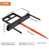 image:imageVEVOR 39 Hay Spear Bale Spears 1600lbs Loading Capacity Skid Steer Loader Tractor Bucket Attachment with 2pcs 175 Stabilizer Spears and 60 Chain Quick Attach Spike ForksHorizontal type