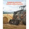 image:imageVEVOR 39 Hay Spear Bale Spears 1600lbs Loading Capacity Skid Steer Loader Tractor Bucket Attachment with 2pcs 175 Stabilizer Spears and 60 Chain Quick Attach Spike ForksSquare type