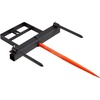 image:imageVEVOR 39 Hay Spear Bale Spears 1600lbs Loading Capacity Skid Steer Loader Tractor Bucket Attachment with 2pcs 175 Stabilizer Spears and 60 Chain Quick Attach Spike ForksHorizontal type