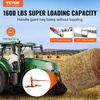 image:imageVEVOR 39 Hay Spear Bale Spears 1600lbs Loading Capacity Skid Steer Loader Tractor Bucket Attachment with 2pcs 175 Stabilizer Spears and 60 Chain Quick Attach Spike ForksThreepoint type