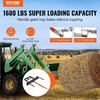 image:imageVEVOR 39 Hay Spear Bale Spears 1600lbs Loading Capacity Skid Steer Loader Tractor Bucket Attachment with 2pcs 175 Stabilizer Spears and 60 Chain Quick Attach Spike ForksHorizontal type