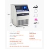 image:imageVEVOR 440lbs24H Commercial Ice Maker Machine with Drain Pump 110lbs Storage Capacity Ice Maker 160 Ice Cubes in 15 Minutes LED Digital Display Freestanding SelfCleaning for Bar Office Restaurant